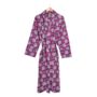 Lightweight Cotton Dressing Gown Gatsby Paisley Wine, thumbnail 2 of 4
