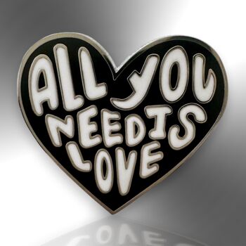 All You Need Is Love Valentine's Heart Hard Enamel Pin, 3 of 8