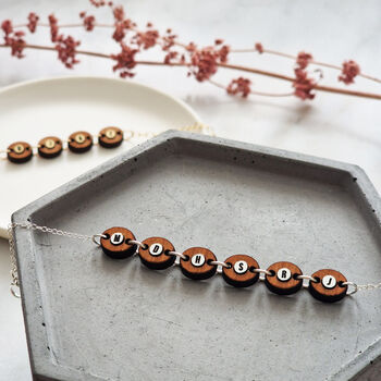 Personalised Family Initial Wooden Bead Bracelet, 4 of 5