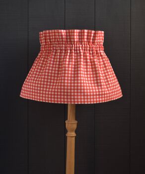 Dolly Red Gingham Gathered Scrunchie Lampshade, 2 of 2