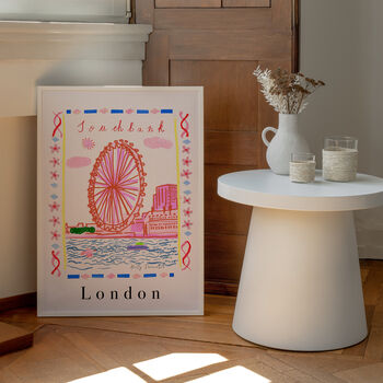 The Southbank Centre Art Print, London River Thames Scene, 4 of 6