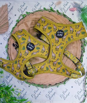 Wild Giraffe Dog Harness With Optional Set, 8 of 12
