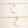 Moon Anklet For Empowerment Silver Or Gold Vermeil, thumbnail 2 of 5
