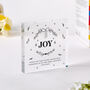 Personalised Joy Christmas Acrylic Plaque Gift, thumbnail 3 of 4