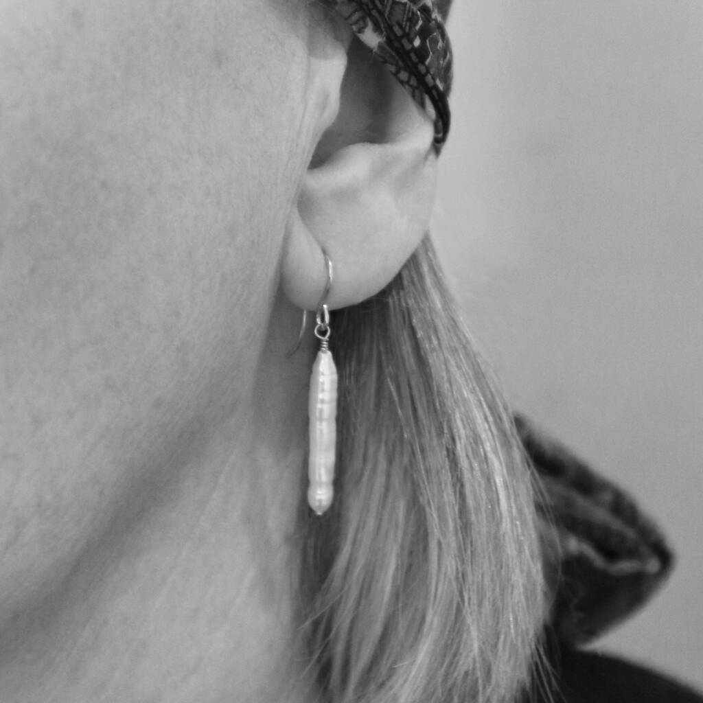 Long Pearl Earrings By Faith Tavender Jewellery