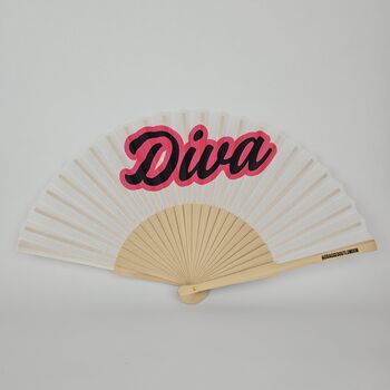 Handheld Diva In Pink Folding Fan, 2 of 3