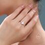 Sterling Silver One And A Quarter Carat Moissanite Oval Ring, thumbnail 5 of 12