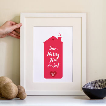 Heart And House Personalised Family Print, 3 of 6