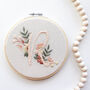 Personalised Floral Initial With Flowers And Foliage Beginner Embroidery Kit, Hand Embroidery, thumbnail 5 of 6