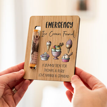 Personalised Emergency Ice Cream Money Holder Magnet, 2 of 5