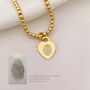 Yellow Gold Personalised Fingerprint Heart Bracelet, thumbnail 2 of 7
