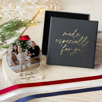 Personalised Family Photo Christmas Tree Decoration, 3 of 11