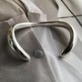 Silver Plated Polished Curved Cuff Bangle, thumbnail 5 of 7