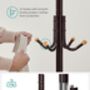 Coat Stand Metal Coat Rack With 12 Hooks Four Legs, thumbnail 10 of 11