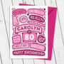 Illustrated Any Age Personalised Birthday Card, thumbnail 3 of 3