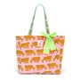 Quilted Tote Bag | Pink Tiger, thumbnail 1 of 4