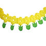 Flower Garland Paper Decoration Bright Yellow, thumbnail 1 of 2