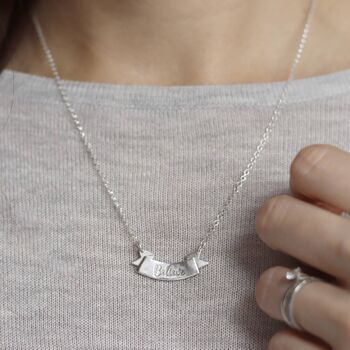 'Believe' Banner Word Necklace, 3 of 4