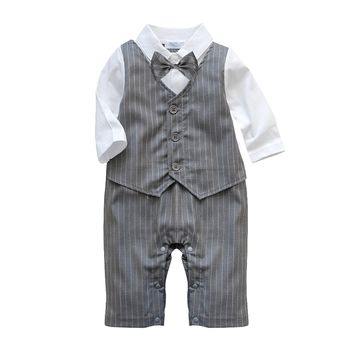 baby boy's 1pc outfit in colour match bow tie by baby magic dress ...