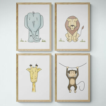 Safari Animals Nursery Art Print Set A3, 11x14, 12 of 12