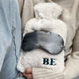 Boucle Embroidered Hot Water Bottle With Eye Mask, thumbnail 1 of 2