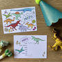 Dinosaur Party Invitations To Colour In, thumbnail 1 of 5