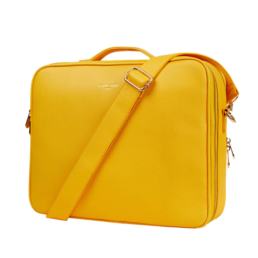 Yellow Luca Laptop Bag By Fenella Smith