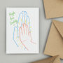 'High Five Daddy' Father's Day Or Birthday Card, thumbnail 2 of 3