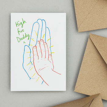 'High Five Daddy' Father's Day Or Birthday Card, 2 of 3