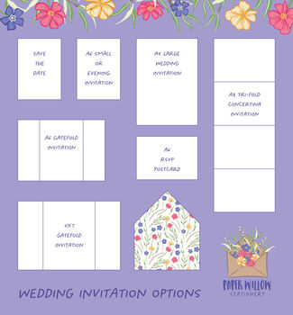 Whimsical Floral Garden Wedding Invitation Suite, 5 of 11
