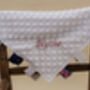 Personalised And Embroidered White Taggies Comforter, thumbnail 1 of 7