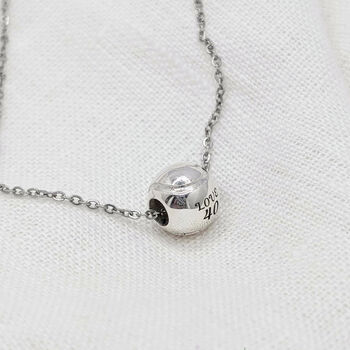Tennis Ball Bead Necklace With Personalised Text, 3 of 6