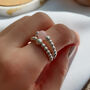 Sterling Silver 925 Stacking Stretch Bead Ring, thumbnail 4 of 5