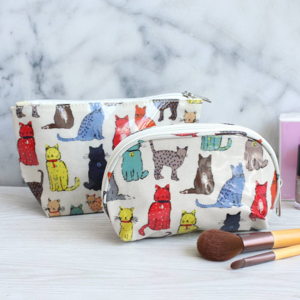 Cat Print Make Up Bag By Magpie Living | notonthehighstreet.com