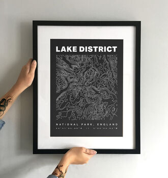 Lake District National Park Contours Art Print, 6 of 6