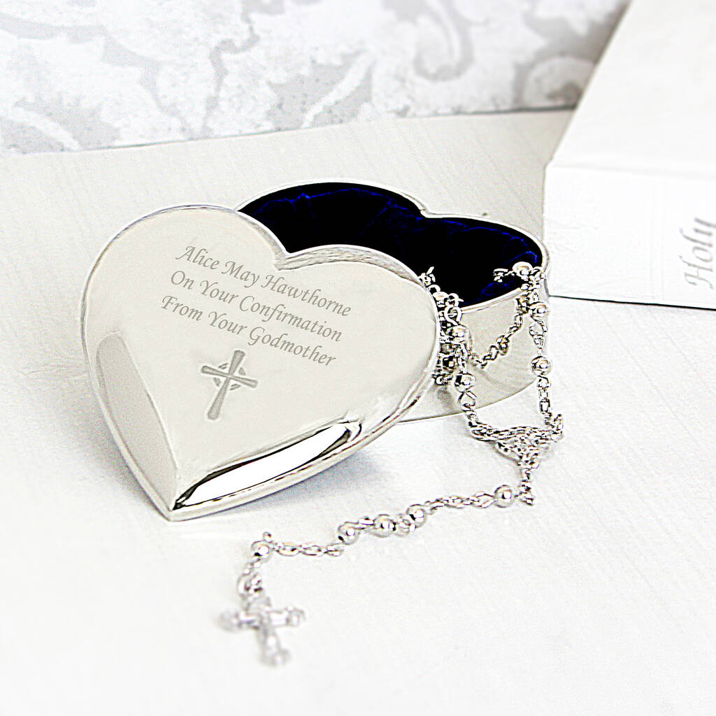 Personalised Rosary Beads And Cross Trinket, 1 of 9