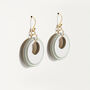 Cream And Green Circular Earrings, thumbnail 5 of 7