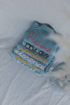 Personalised Name Embroidered Child's Knitted Jumper, 12 of 12