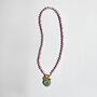 Pink And Purple Gingham Gemstone Necklace, thumbnail 4 of 4