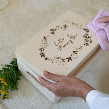 Personalised Memory Box With Bird And Floral Design, 6 of 6