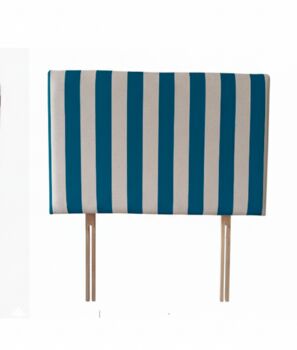 Hand Painted Upholstered Linen Headboard Stripe Print, 6 of 12