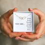 Empowerment Necklace – Strong, Brave, Loved Gift For Her, Inspirational Gift For Her, Daughter Necklace, thumbnail 1 of 6