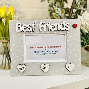 Personalised Best Friends Photo Frame Bff Birthday Gift, 2 of 6
