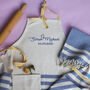 Personalised Apron, Hand Towel, 2nd Anniversary Gift, thumbnail 2 of 12