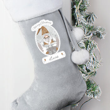 Personalised Christmas Gnome Stocking, 3 of 4
