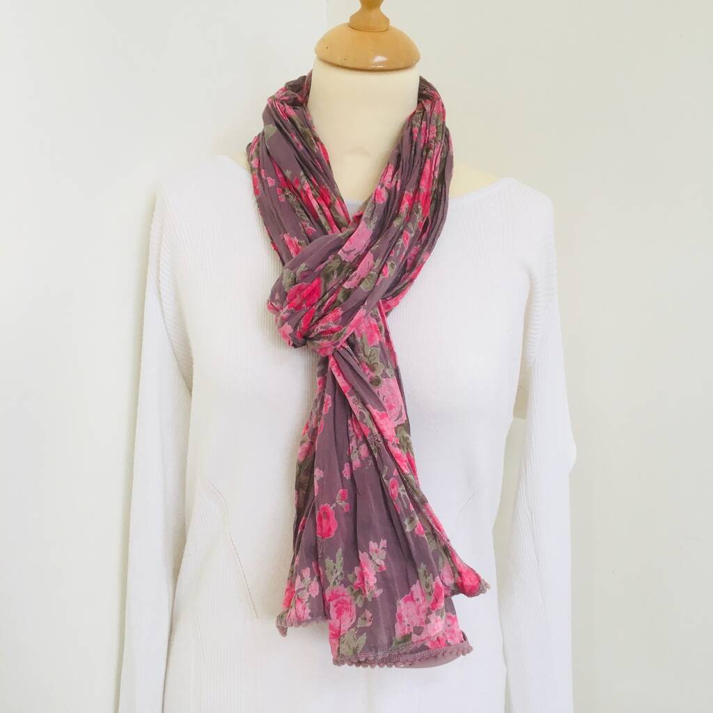 Floral Cotton Scarf, 1 of 12