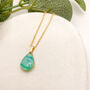Aqua Blue Dainty Teardrop Necklace For Her, thumbnail 1 of 11