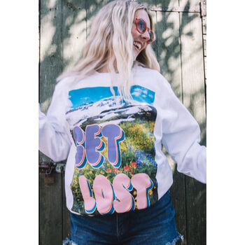 Get Lost Women's Slogan Sweatshirt, 3 of 4