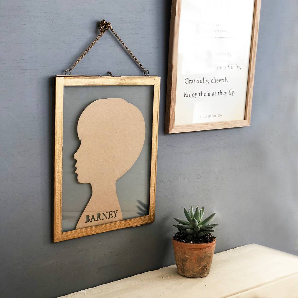 Personalised Silhouette Framed Portrait Print By Modo Creative Personalised Silhouette Framed Portrait Print