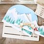 Personalised Wooden Snowy Hills Cutout Advent Calendar, thumbnail 6 of 7